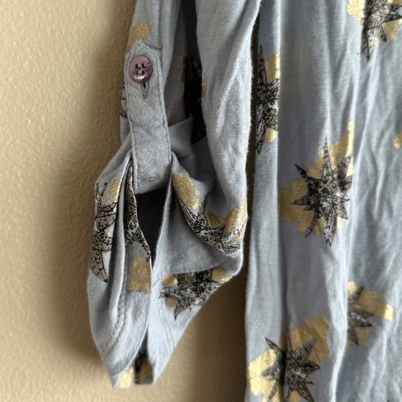 Anthropologie Porridge Printed Tab Sleeve Top - Picture 2 of 3